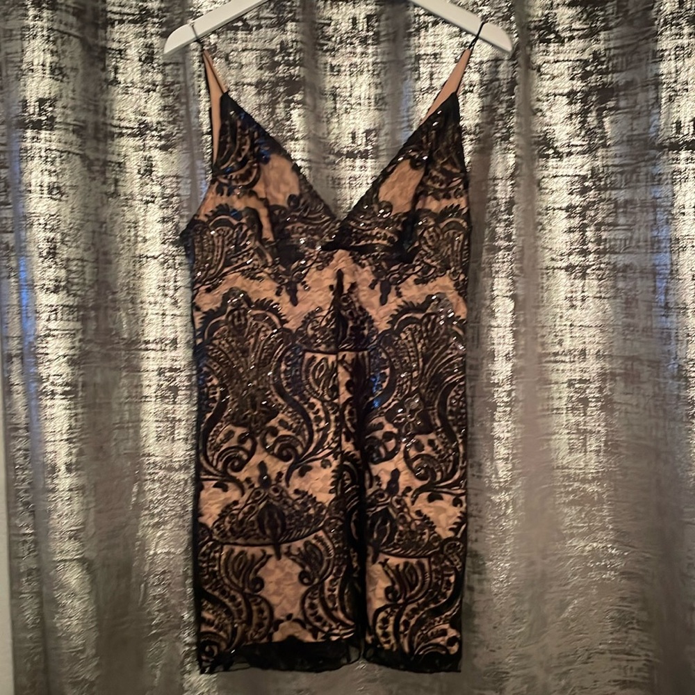 Size Six Black Lace Free People Mini Dress